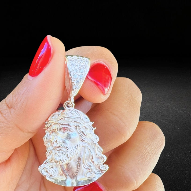 Dije Rostro de Jesucristo Plata 925