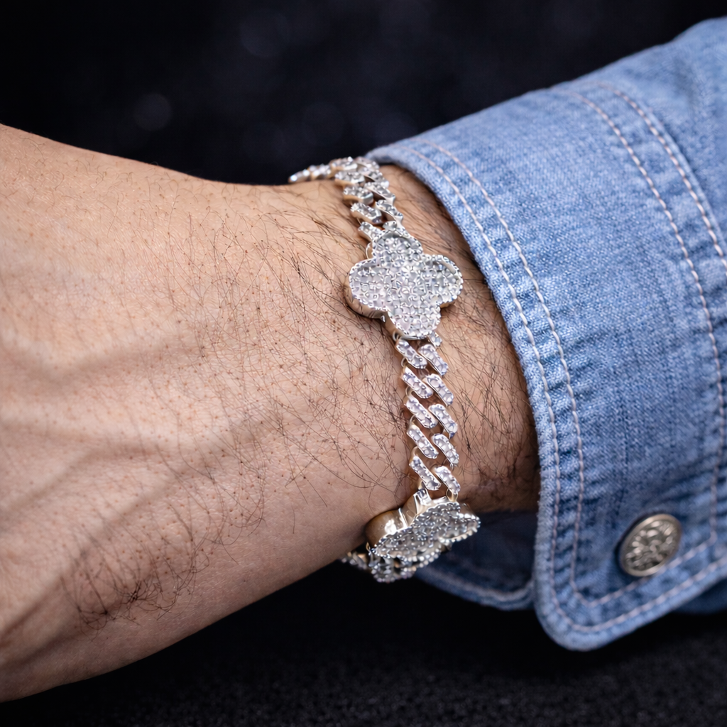 Pulso Zirconia Trébol Plata 925