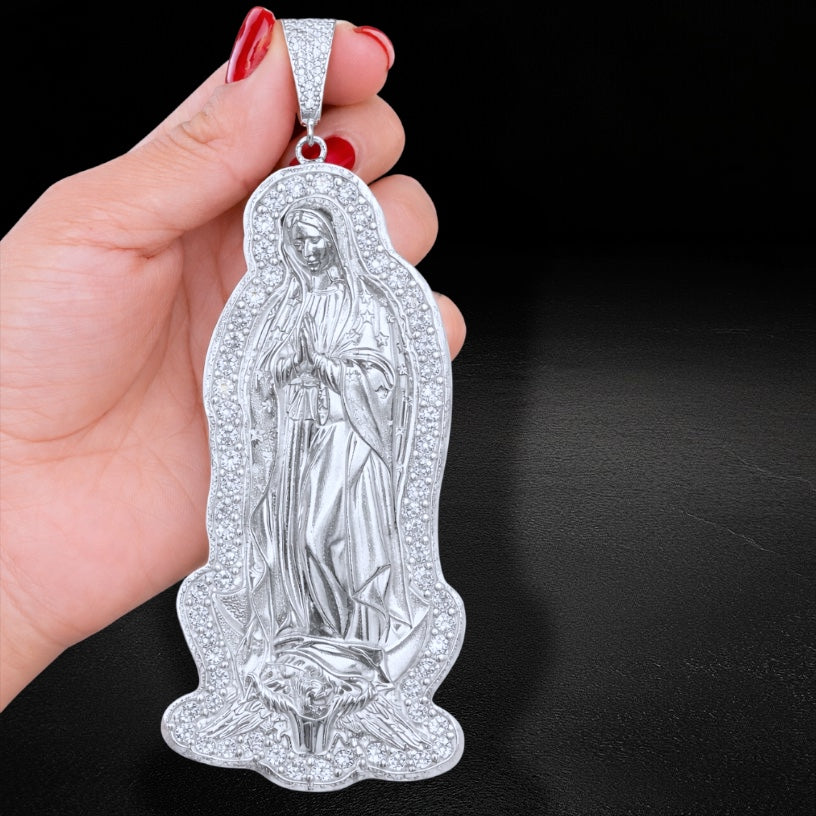 Dije Virgen de Guadalupe XXL Plata 925