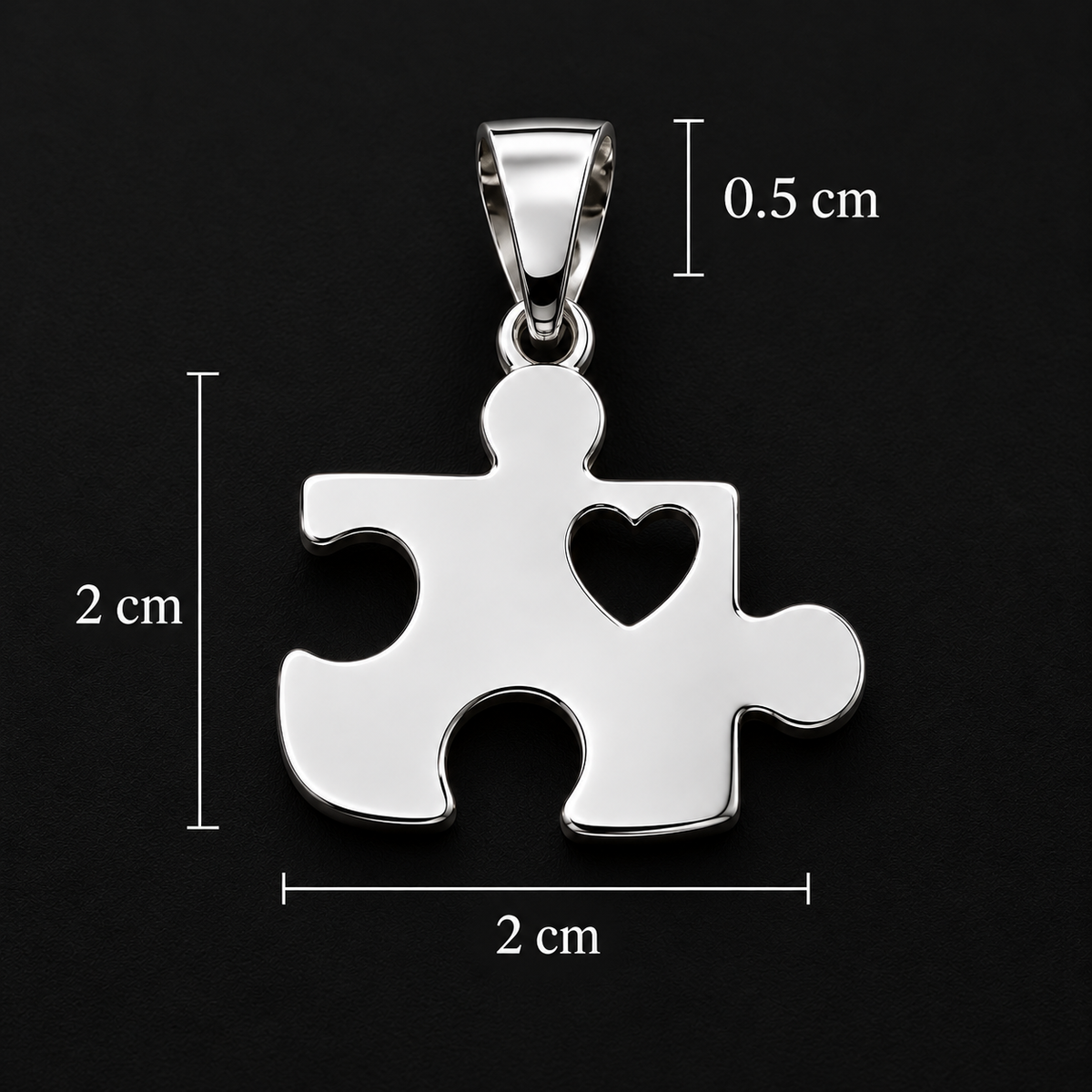 Dije de Autismo con Corazón Plata 925