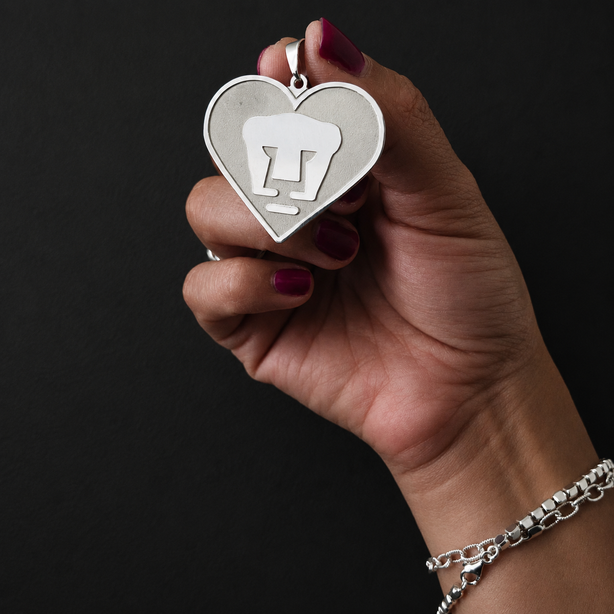 Dije Corazón Pumas Futbol Plata 925 Plata 925 mexicana - MEXA Jewelry