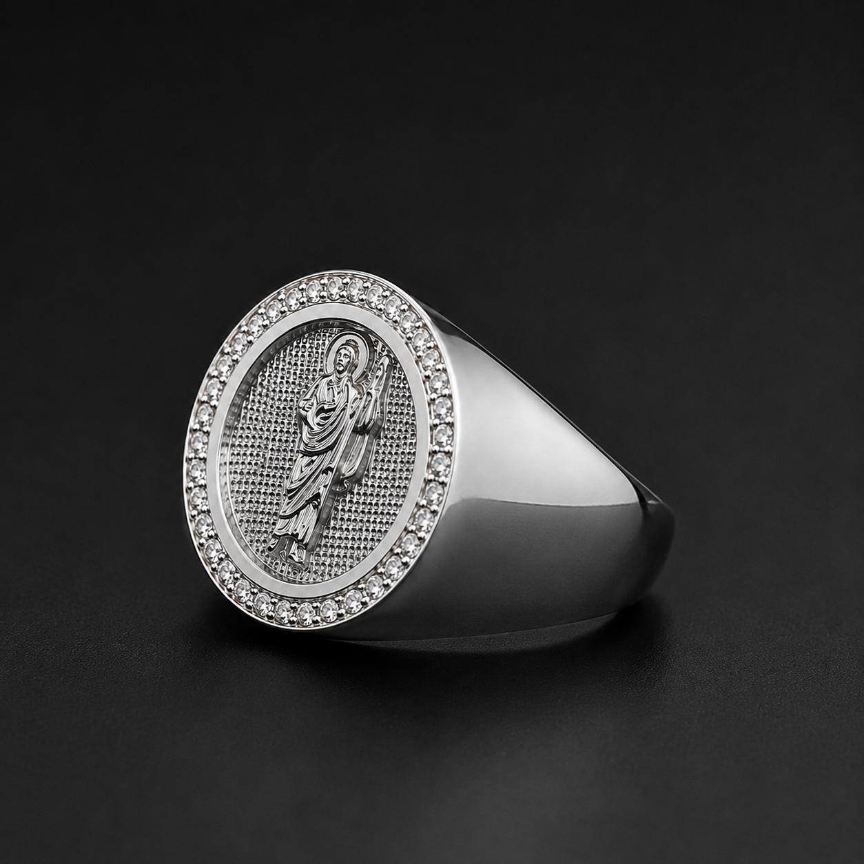 Anillo San Judas CZ Plata 925