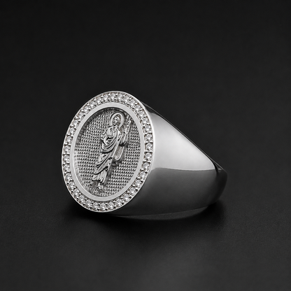 Anillo San Judas CZ Plata 925