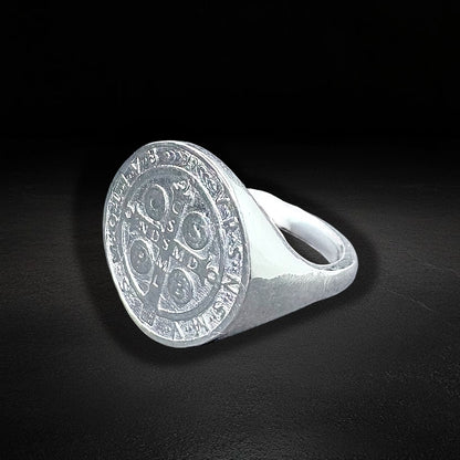 St. Benedict Ring 925 Silver