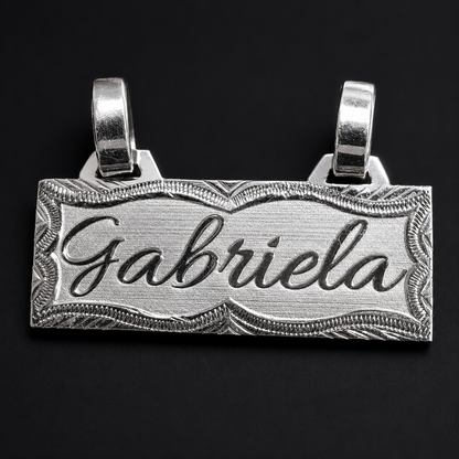 Dije Nombre Personalizado Cursiva Laser Plata 925 Plata 925 mexicana - MEXA Jewelry