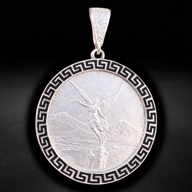 Dije Bisel Centenario Negro Plata 925