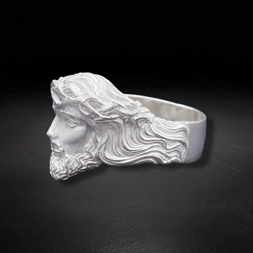 Anillo Rostro de Cristo Plata 925