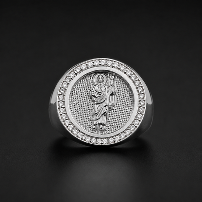 Anillo San Judas CZ Plata 925