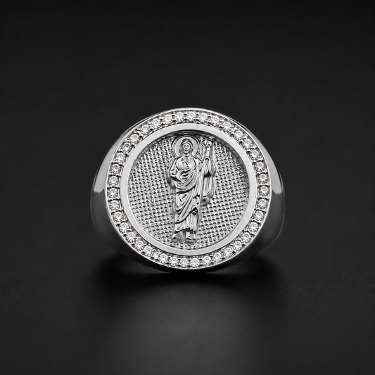 St. Jude CZ Sterling Silver Ring