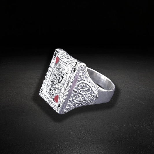 Anillo Rey de Corazones Plata 925