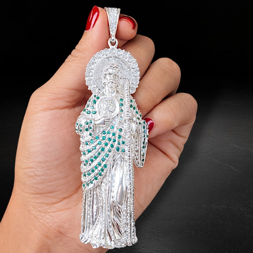 Dije San Judas Tadeo XXL Plata 925