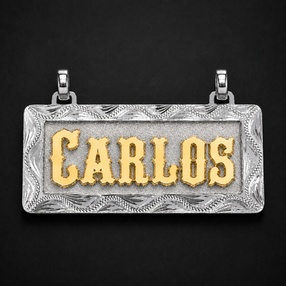 Dije Nombre Personalizado Vaquero Plata 925 Plata 925 mexicana - MEXA Jewelry