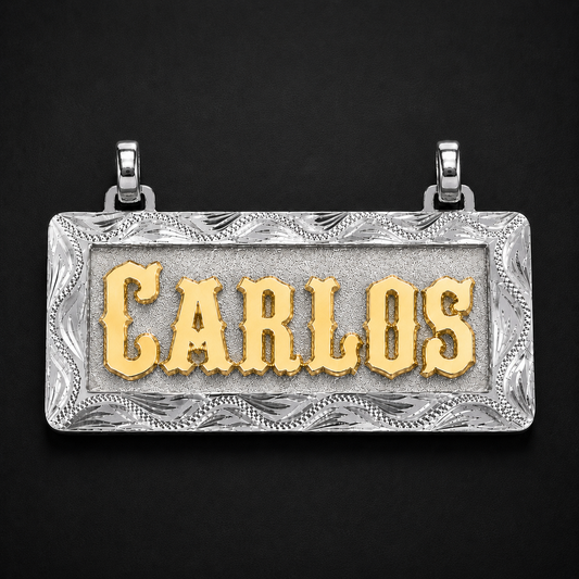 Dije Nombre Personalizado Vaquero Plata 925 Plata 925 mexicana - MEXA Jewelry