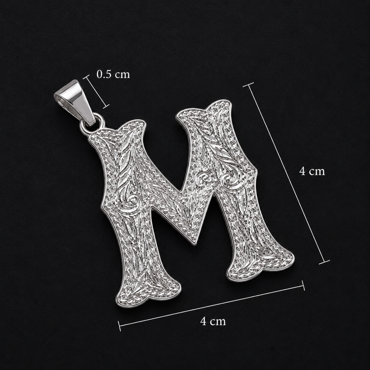Dije Inicial Personalizada Grabada en Plata 925 Plata 925 mexicana - MEXA Jewelry