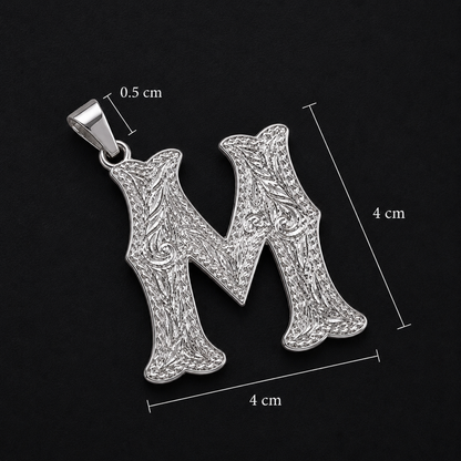 Dije Inicial Personalizada Grabada en Plata 925 Plata 925 mexicana - MEXA Jewelry