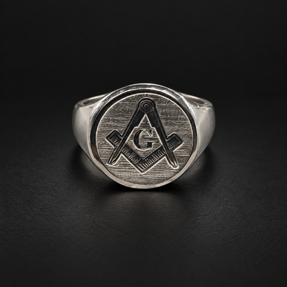 Anillo Sello Masónico Plata 925