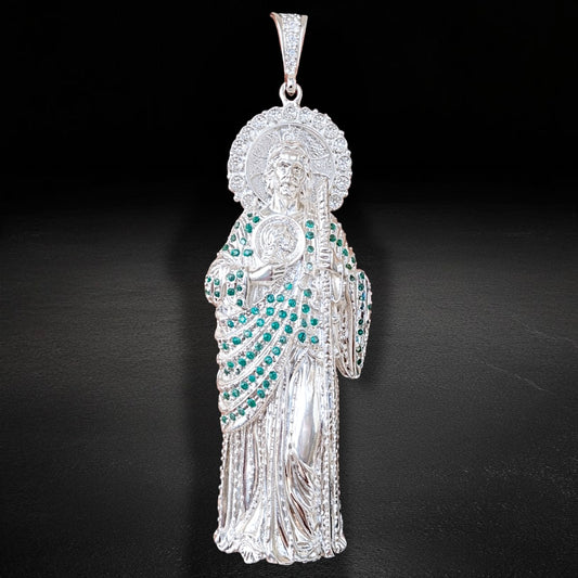 Dije San Judas Tadeo XXL Plata 925