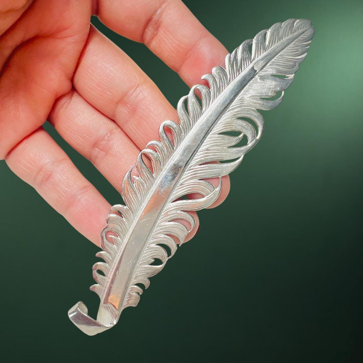 Pluma Sombrero / Texana 8” 30 GR-ESPECIALES-MEXA JEWELRY-[PLATA925]-[Platamexicana]-[Joyeriamexicana]-MEXA JEWELRY