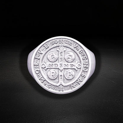 St. Benedict Ring 925 Silver