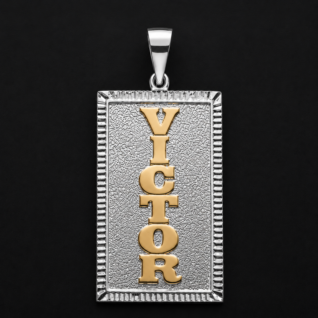 Dije Nombre Personalizado Vertical Plata 925 Plata 925 mexicana - MEXA Jewelry