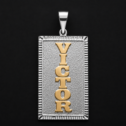 Dije Nombre Personalizado Vertical Plata 925 Plata 925 mexicana - MEXA Jewelry