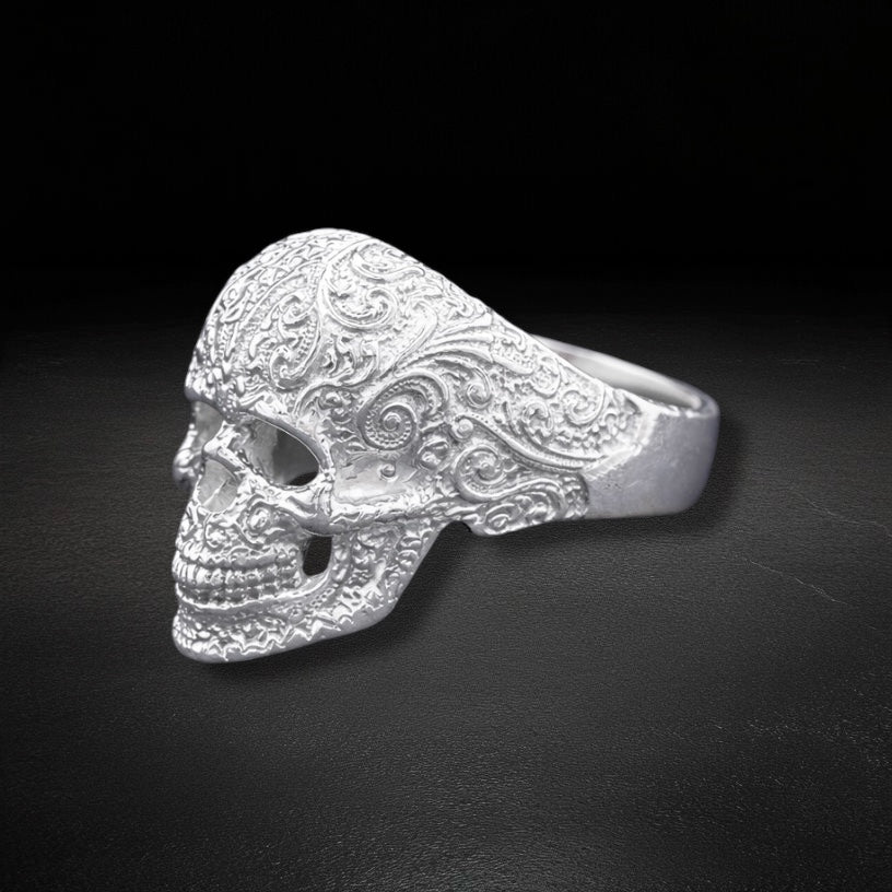 Anillo Calavera Filigrana Plata 925
