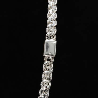 Cadena Tejido Chino Hecha a Mano Plata 925