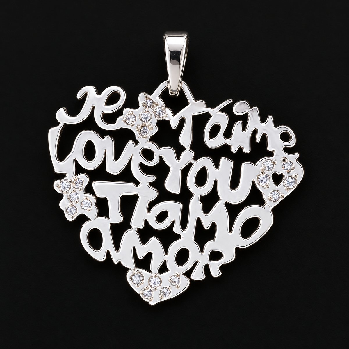 Dije Corazón Love Plata 925