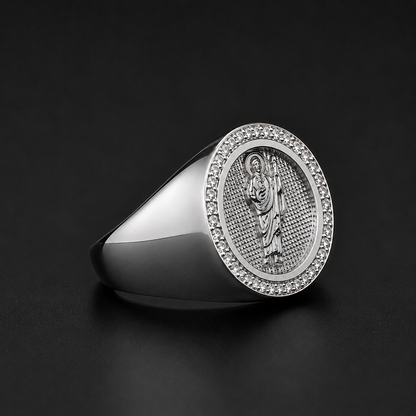 Anillo San Judas CZ Plata 925