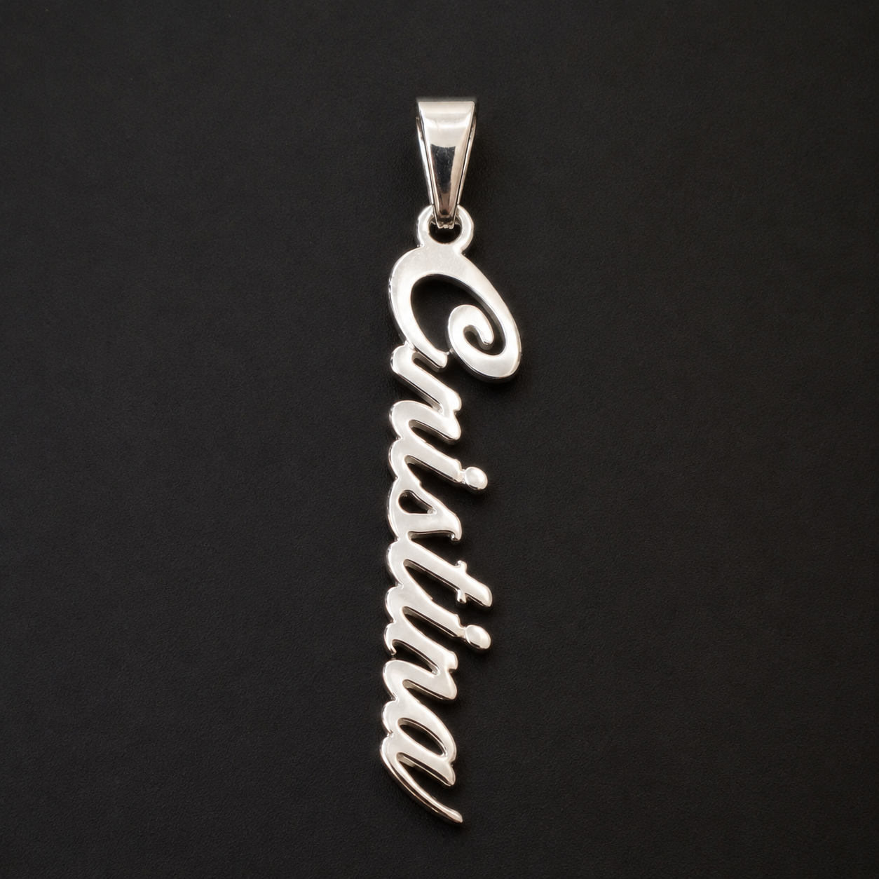 Dije Nombre Personalizado Vertical Cursiva Plata 925 Plata 925 mexicana - MEXA Jewelry