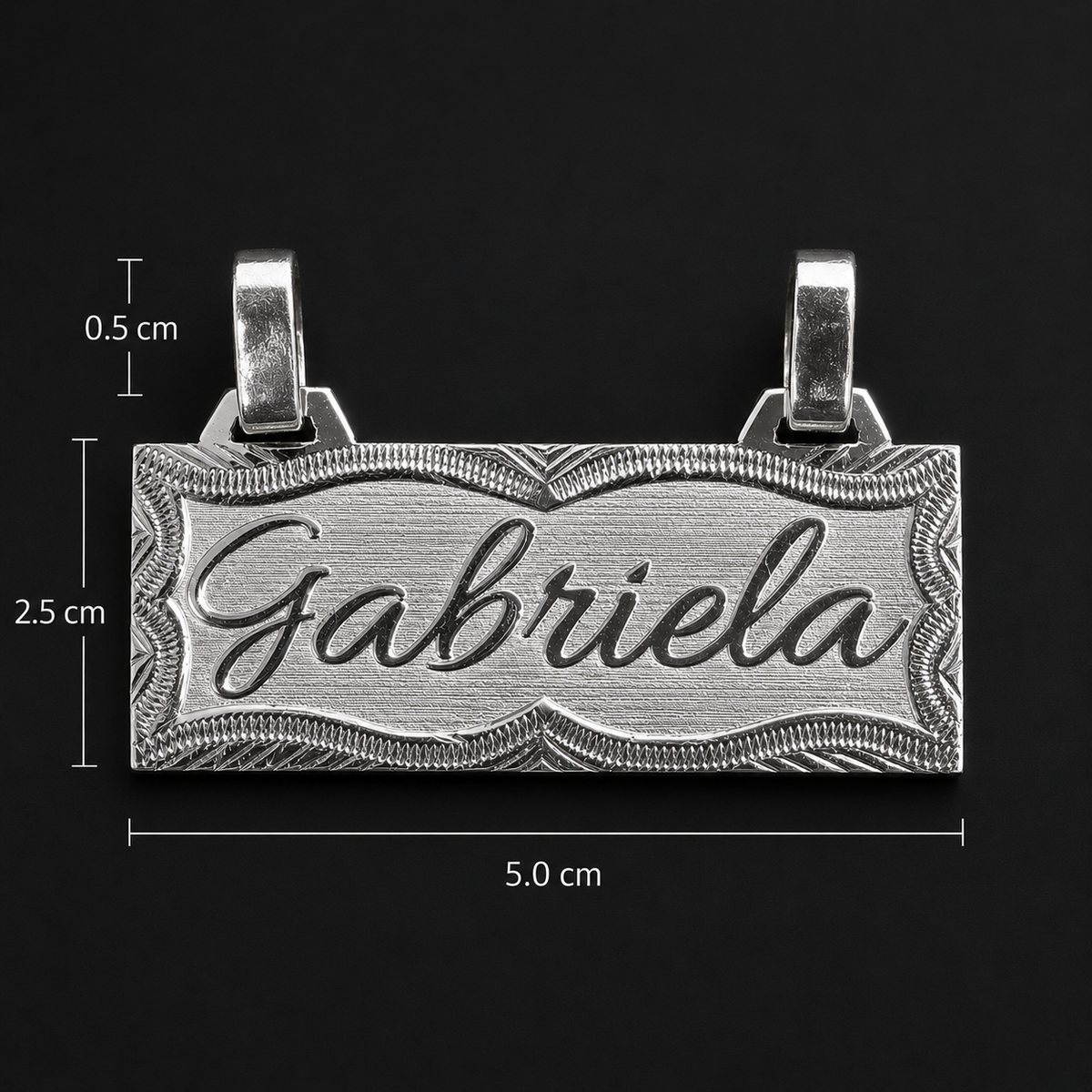 Dije Nombre Personalizado Cursiva Laser Plata 925 Plata 925 mexicana - MEXA Jewelry