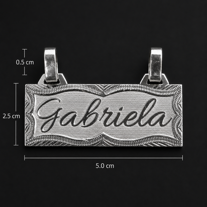 Dije Nombre Personalizado Cursiva Laser Plata 925 Plata 925 mexicana - MEXA Jewelry