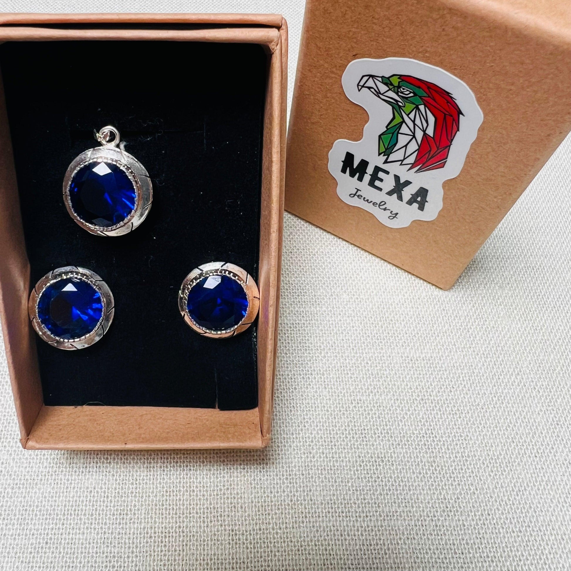 Set Aretes & Anillo Rosa-SETS DAMA-MEXA JEWELRY-[PLATA925]-[Platamexicana]-[Joyeriamexicana]-MEXA JEWELRY