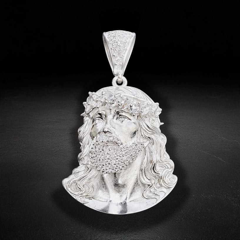 Dije Rostro de Jesucristo Zirconia Plata 925
