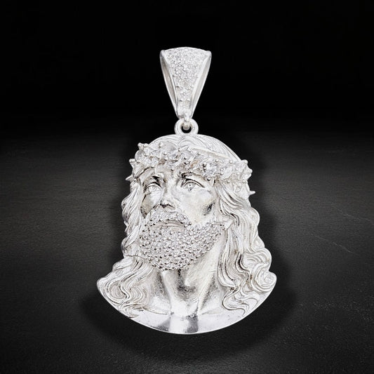 Dije Rostro de Jesucristo Zirconia Plata 925