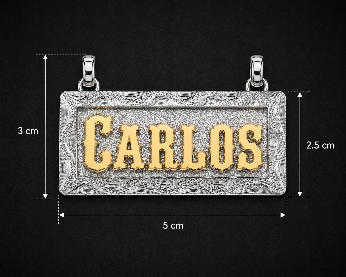 Dije Nombre Personalizado Vaquero Plata 925 Plata 925 mexicana - MEXA Jewelry
