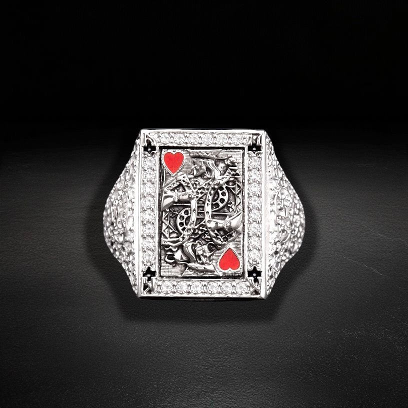 Anillo Rey de Corazones Plata 925