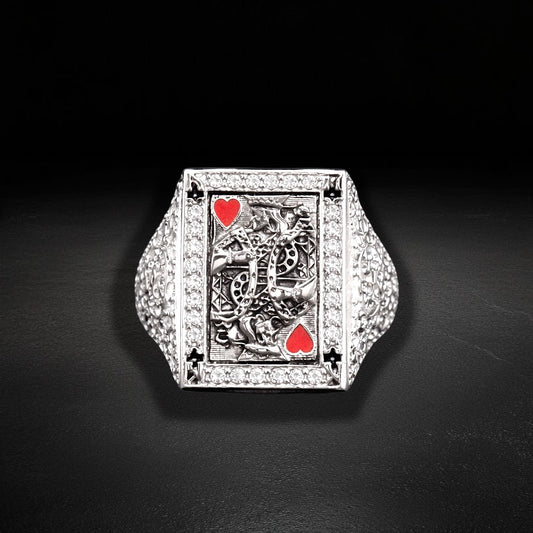 Anillo Rey de Corazones Plata 925