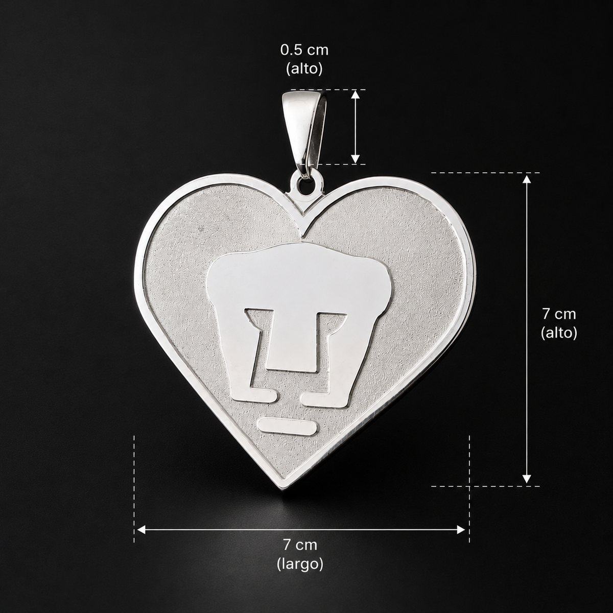 Dije Corazón Pumas Futbol Plata 925 Plata 925 mexicana - MEXA Jewelry