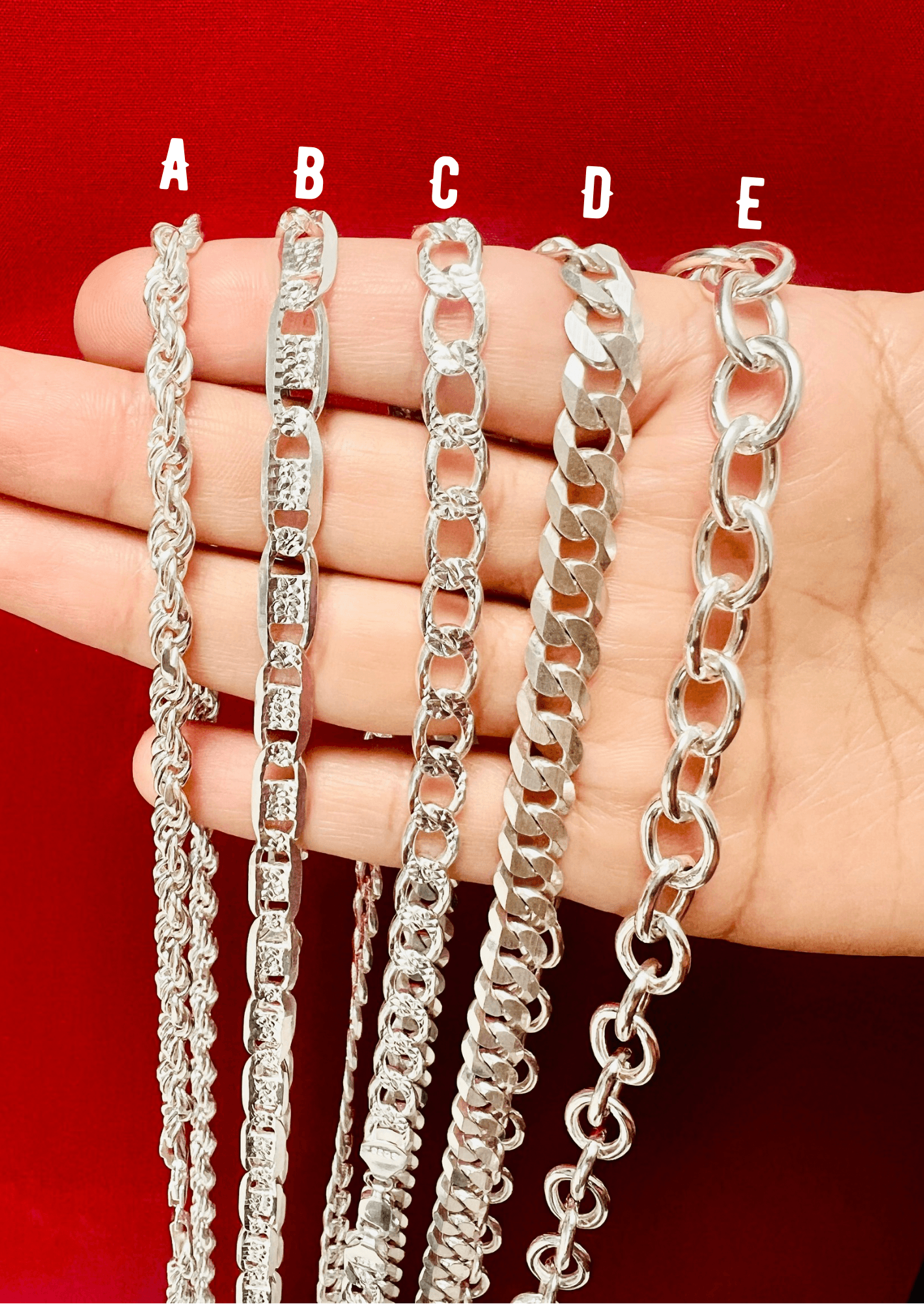 CADENAS 26” 925 Plata Mexicana