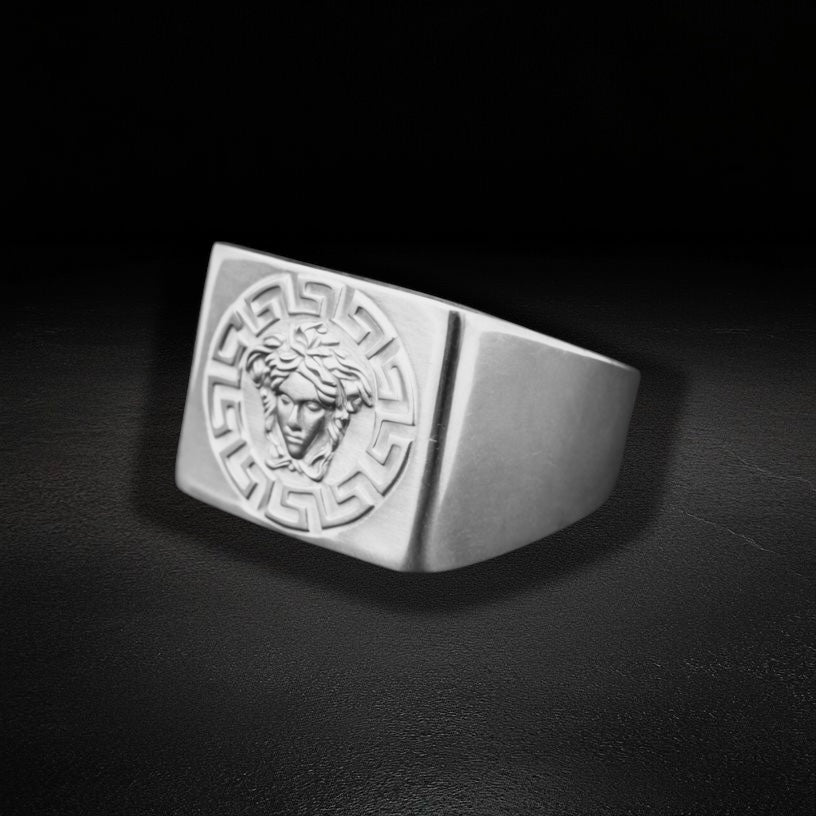 Anillo Medusa Greco Plata 925