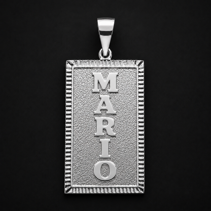 Dije Nombre Personalizado Vertical Plata 925 Plata 925 mexicana - MEXA Jewelry