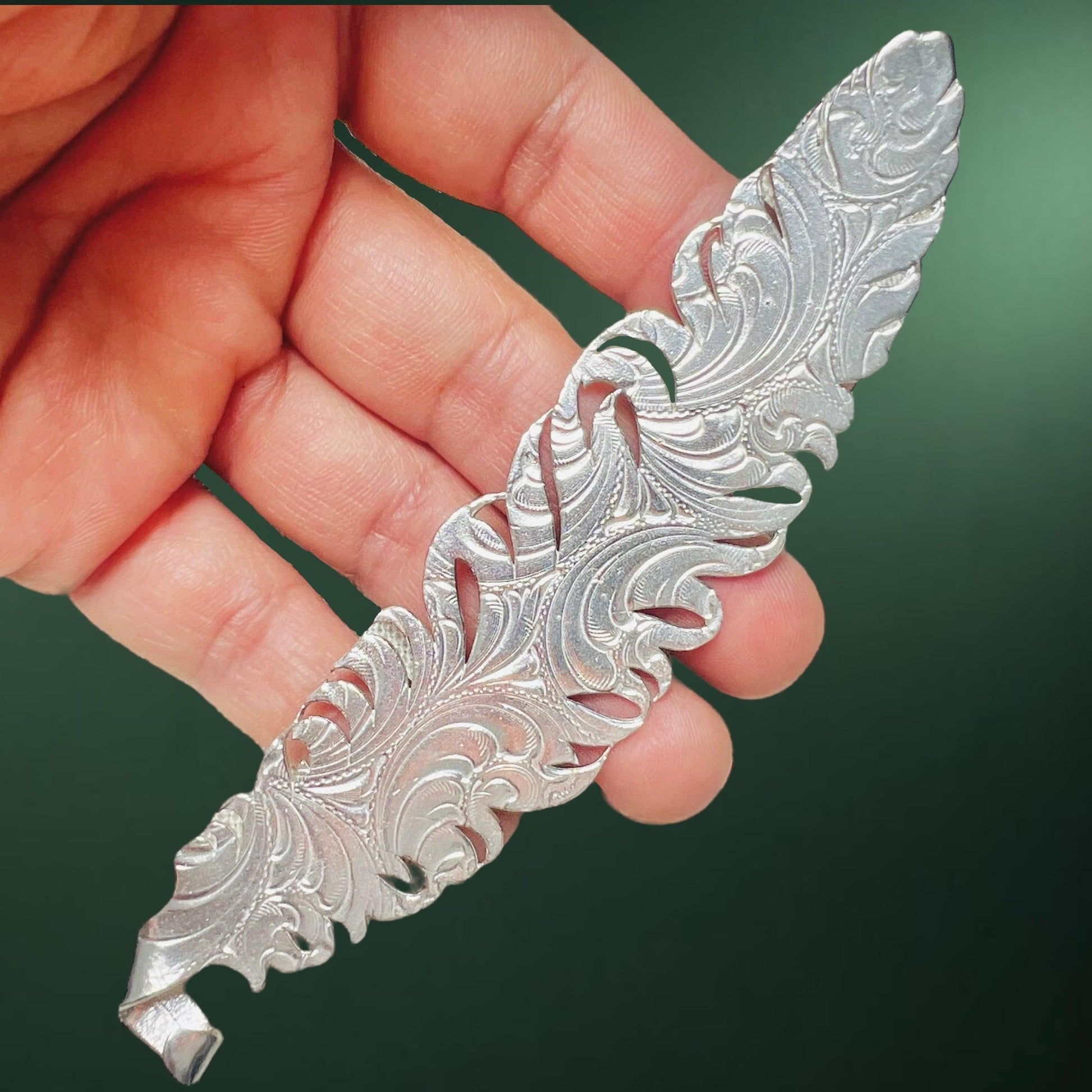 Pluma Sombrero / Texana 8” 30 GR-ESPECIALES-MEXA JEWELRY-[PLATA925]-[Platamexicana]-[Joyeriamexicana]-MEXA JEWELRY