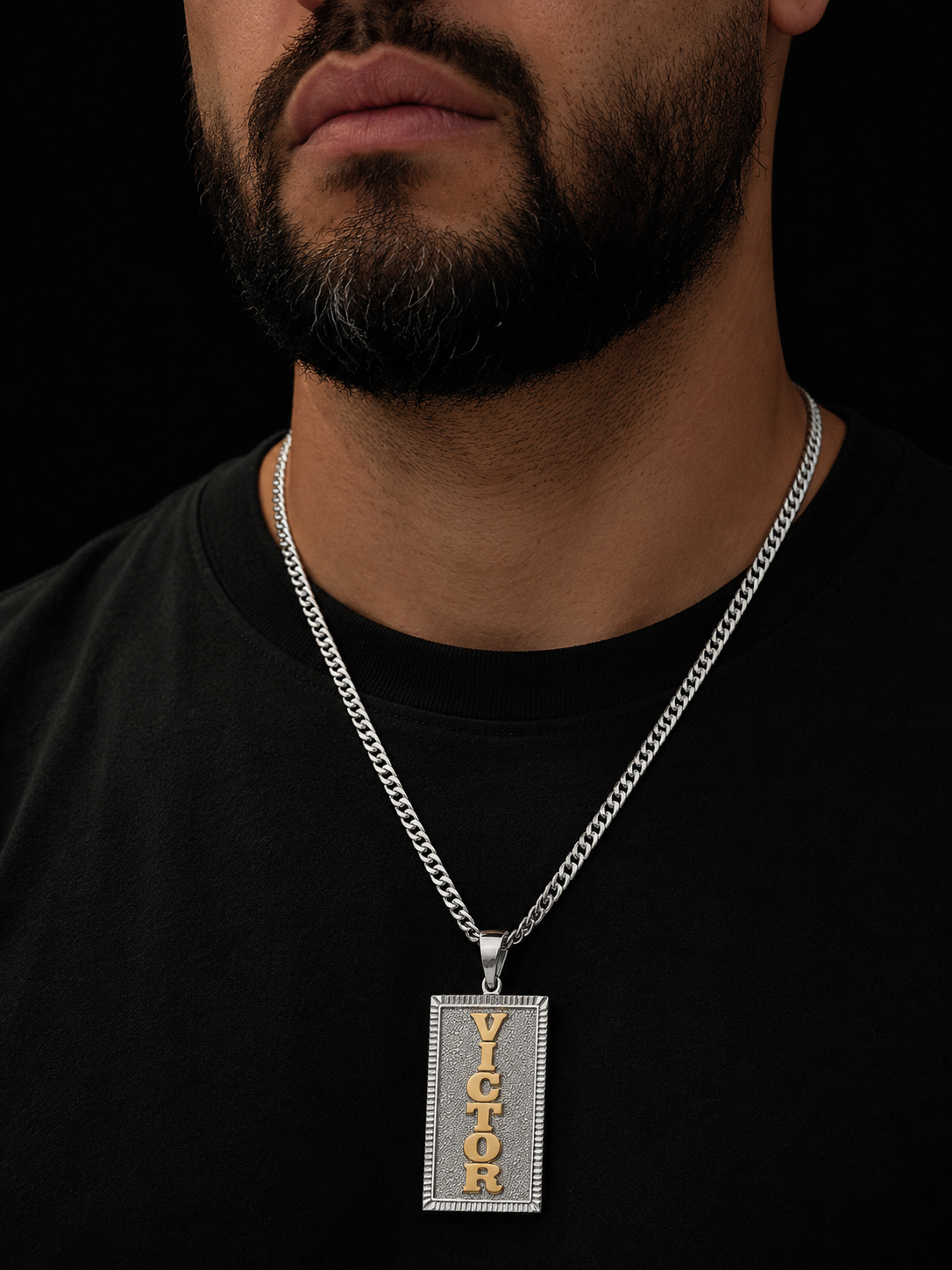 Dije Nombre Personalizado Vertical Plata 925 Plata 925 mexicana - MEXA Jewelry