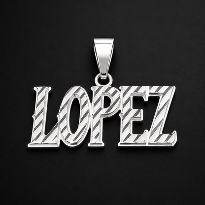 Dije Nombre Personalizado Diamantado Plata 925 Plata 925 mexicana - MEXA Jewelry