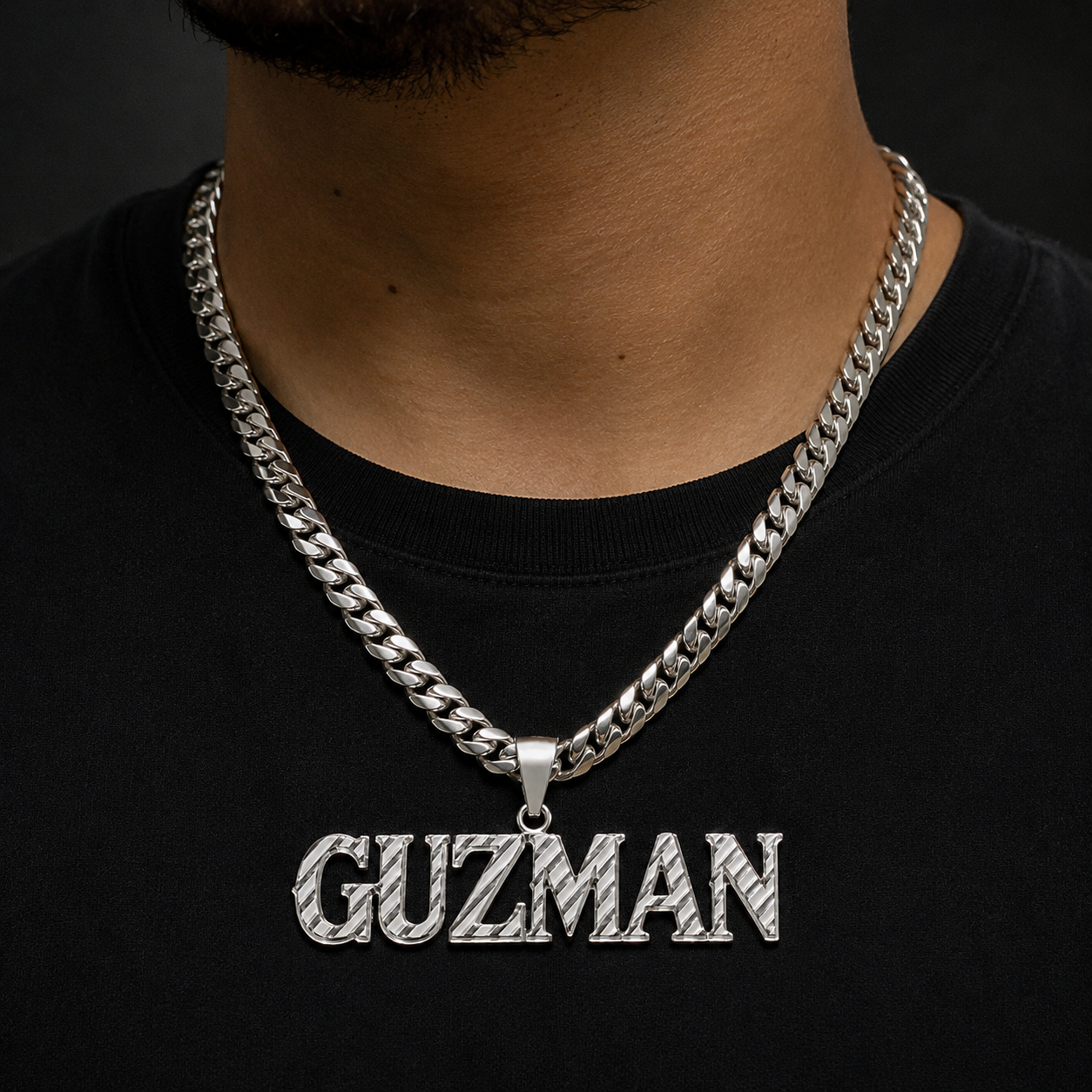 Dije Nombre Personalizado Diamantado Plata 925 Plata 925 mexicana - MEXA Jewelry