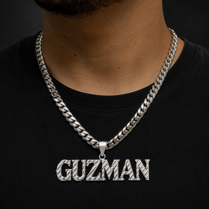 Dije Nombre Personalizado Diamantado Plata 925 Plata 925 mexicana - MEXA Jewelry