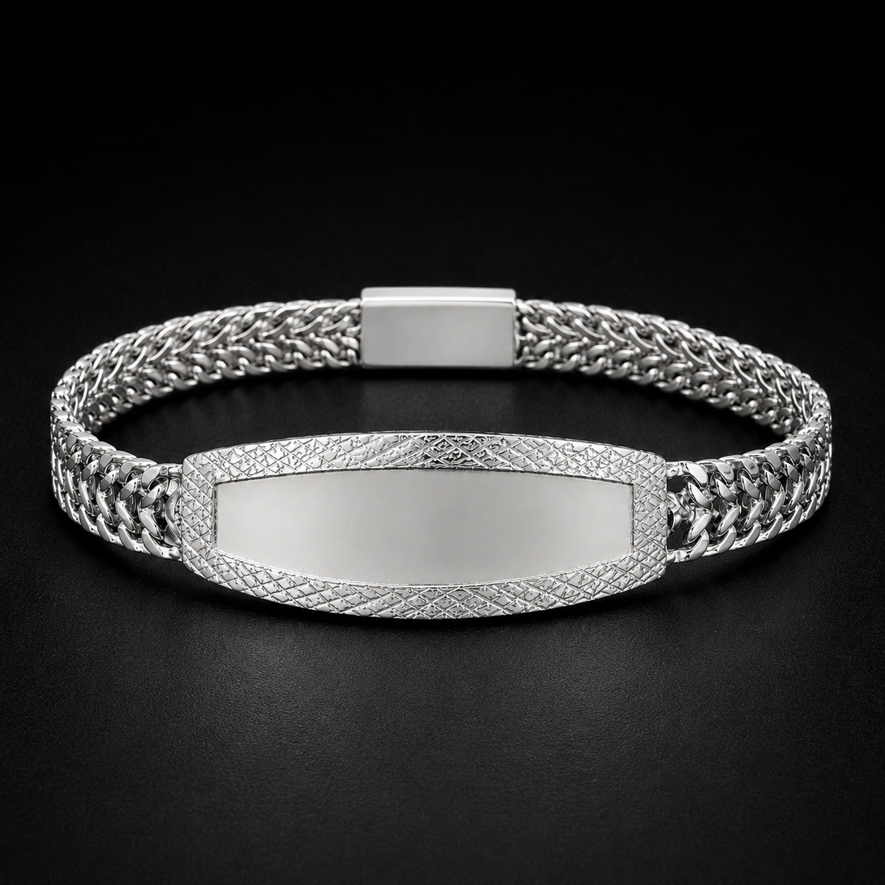 Esclava 2 Hilos Diamantado Petatillo Plata 925