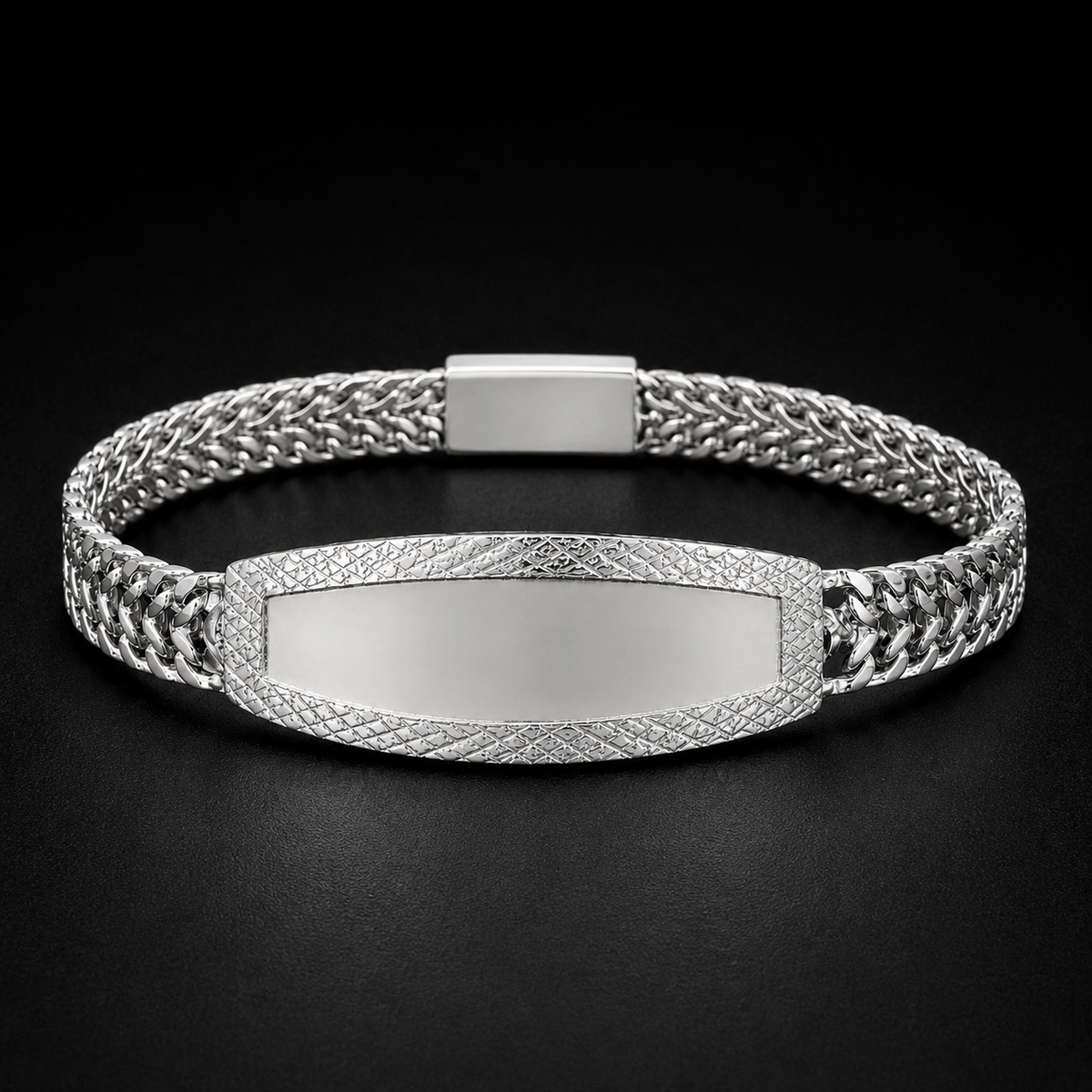 Esclava 2 Hilos Diamantado Petatillo Plata 925 Plata 925 mexicana - MEXA Jewelry