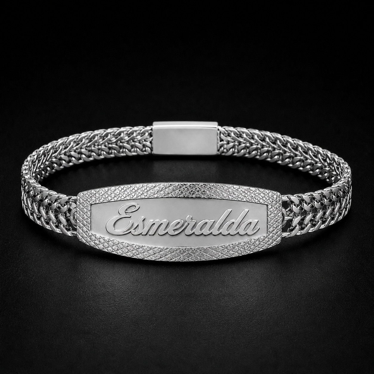 Esclava 2 Hilos Diamantado Petatillo Plata 925